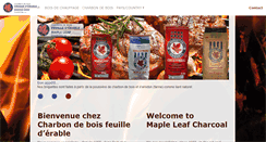 Desktop Screenshot of mapleleafcharcoal.com