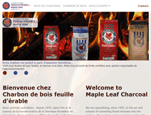 Tablet Screenshot of mapleleafcharcoal.com